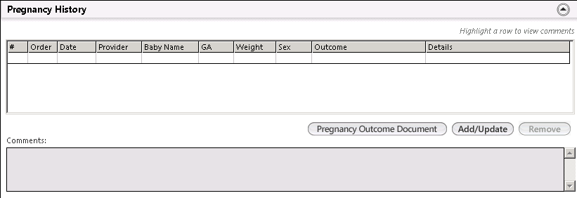 Pregnancy History