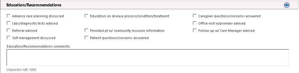 Education/Recommendations