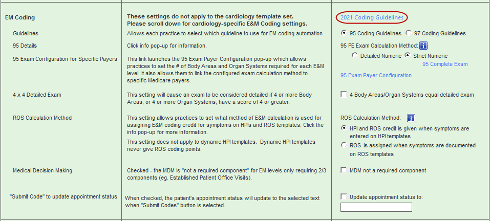 EM Coding 2021 Coding Guidelines link