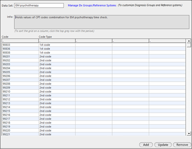 EM psychotherapy data set