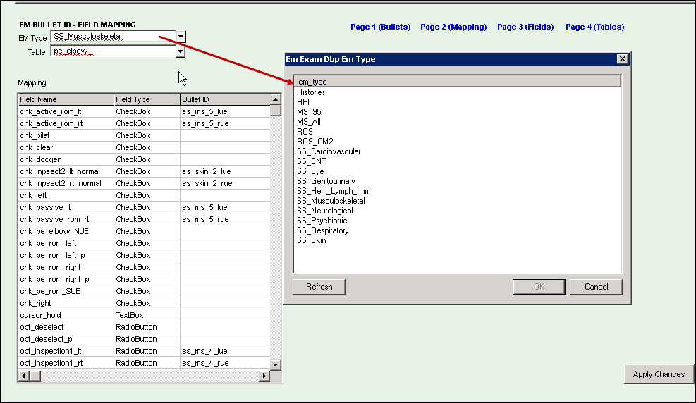Single-system exam selection