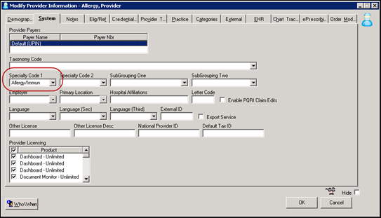 Modify Provider Information