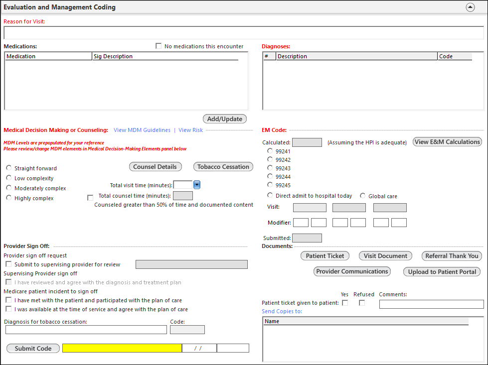 Evaluation and Management Coding