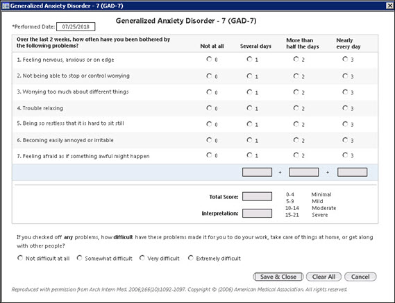 Generalized Anxiety Disorder