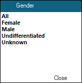 Filter by Gender on Framework Content system template