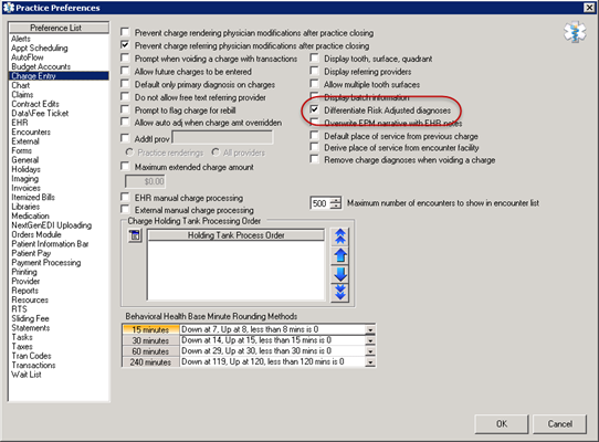 Practice Preferences template