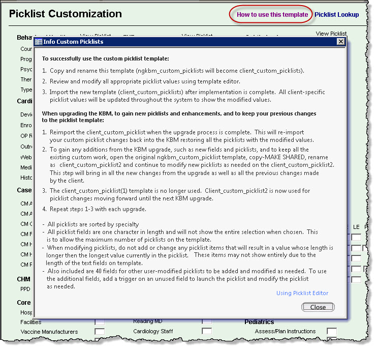 Picklist Customization