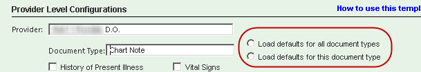 Load defaults for all document types