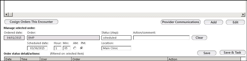 Scheduled date