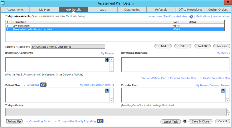 Assessment Plan Details template