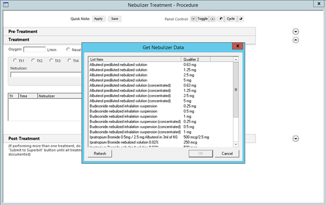 Get Nebulizer Data list