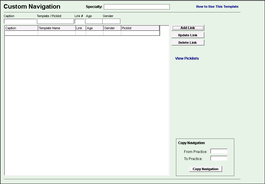 Custom Navigation