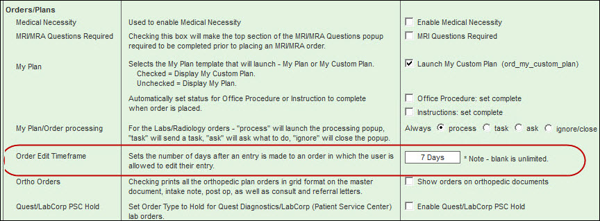Orders/Plans