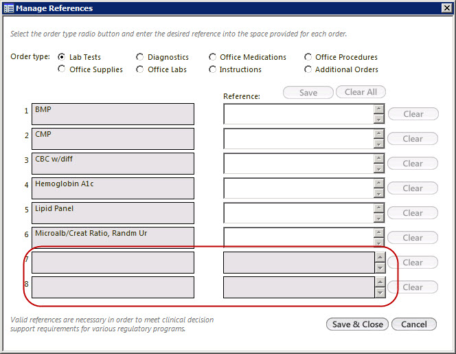 Manage References