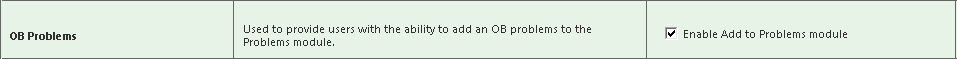 OB Problems section