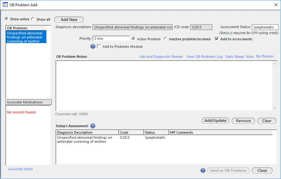 OB Problem Add
