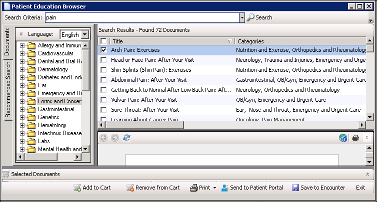 Patient Education Browser