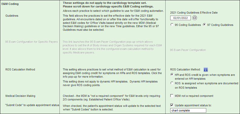 E&M Coding section