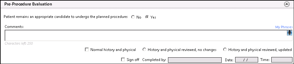 Pre-procedure Evaluation