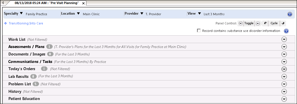 Pre Visit Planning