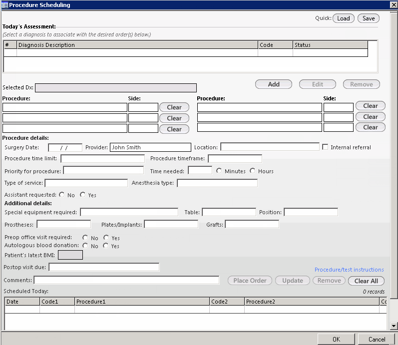 Procedure Scheduling