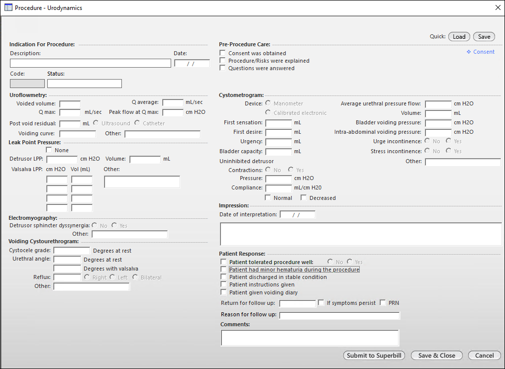 Procedure - Urodynamics