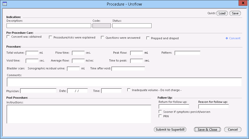Procedure - Uroflow