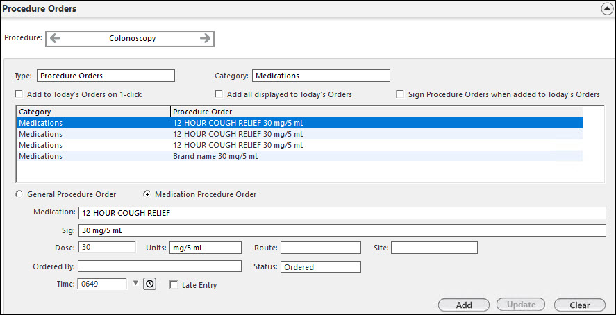 Procedure Orders