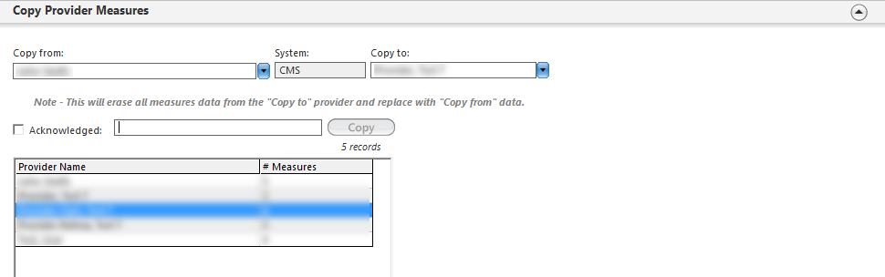 Copy Provider Measures