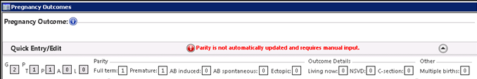 Parity disabled error message