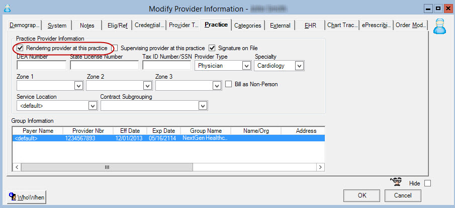 Modify Provider Information