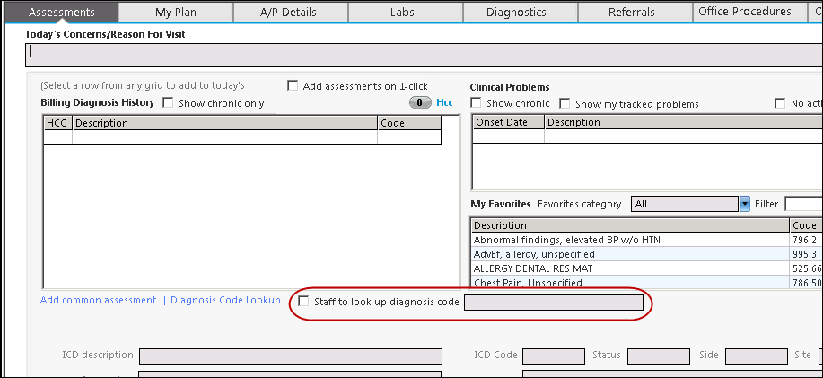 Add or Update Assessment template