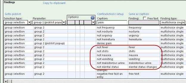 Caption and Finding fields on the Dynamic HPI Config template