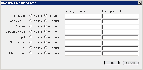 Umbilical Cord Blood Test