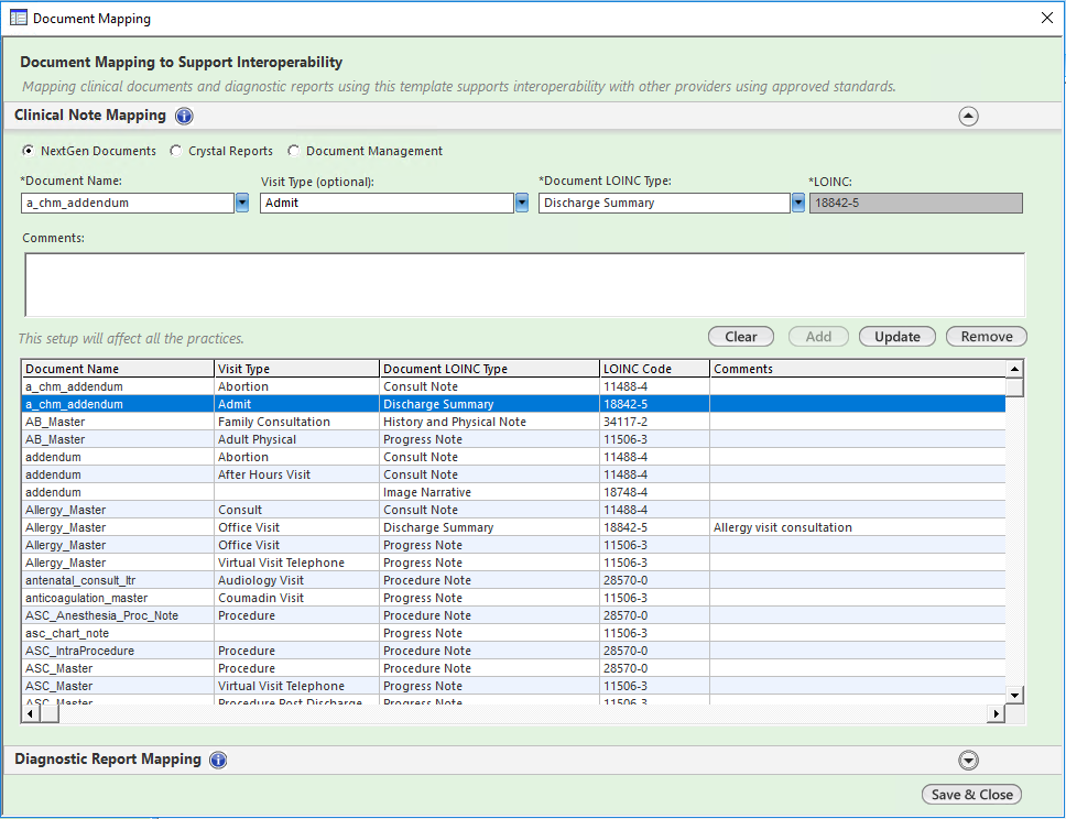 Clinical Note Mapping