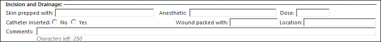 Incision and Drainage section
