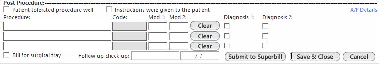 Post-Procedure section