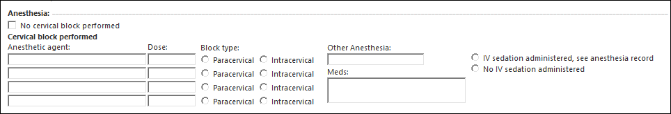 Anesthesia section