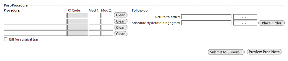 Post-Procedure section