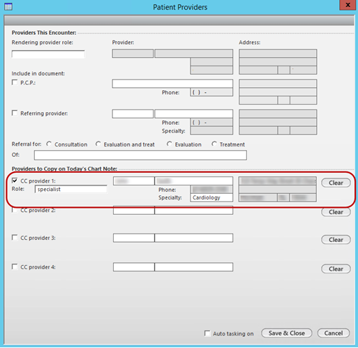 Patient Providers template