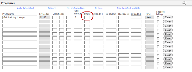 Procedure panel on the PT Finalize template