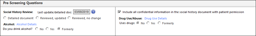 Pre-screening Questions