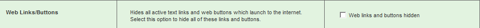 Web Links/Buttons section