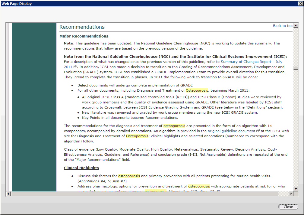 Web Page Display