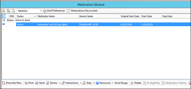 Medication Module