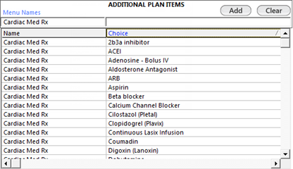 Additional Plan Items