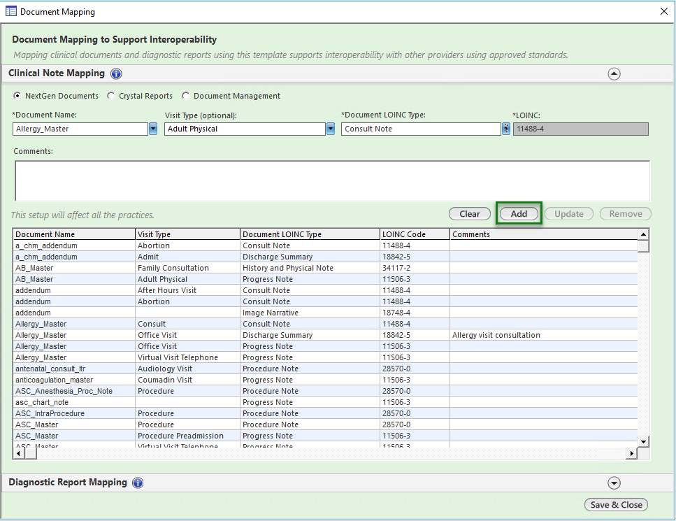 Clinical Note Mapping