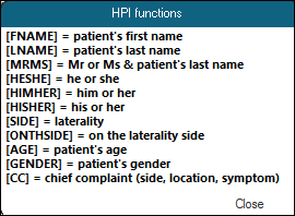 HPI Functions