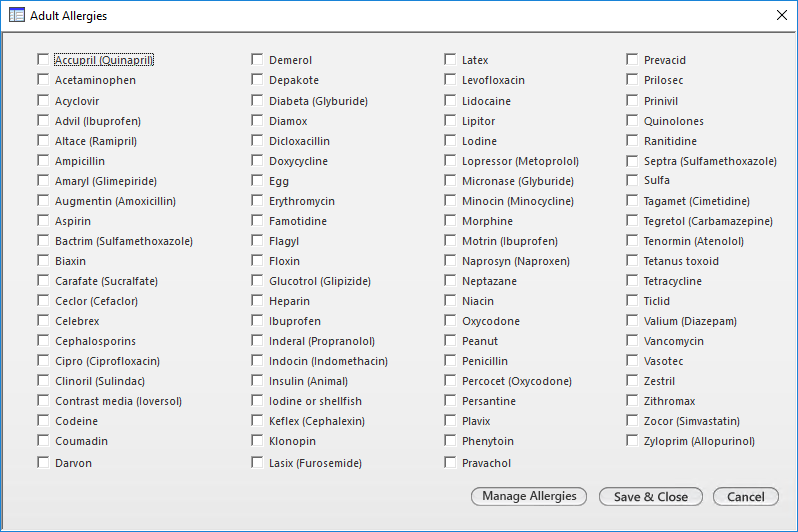 Adult Allergies
