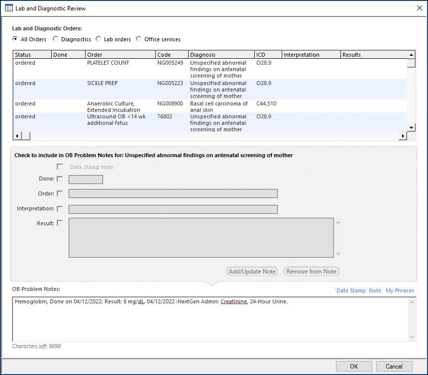 Lab and Diagnostic Review template